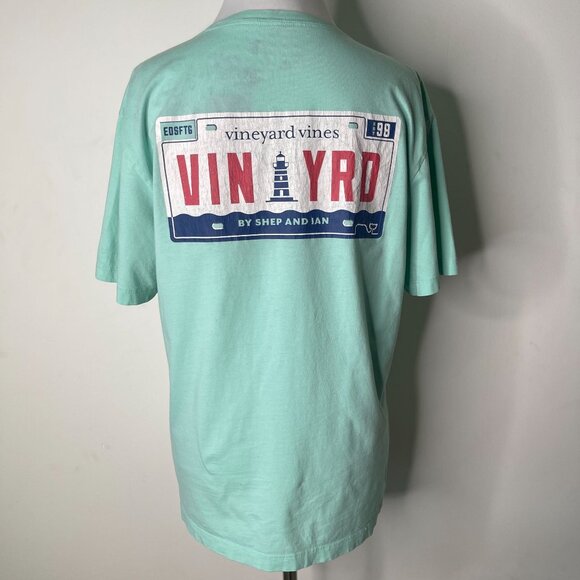 Vineyard Vines Women's Green Mint Plate Pocket T-Shirt Short Sleeve Size XS - Picture 1 of 14